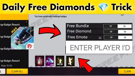 Daily 1800 Diamonds Free Trick How To Get Free Diamonds In Free