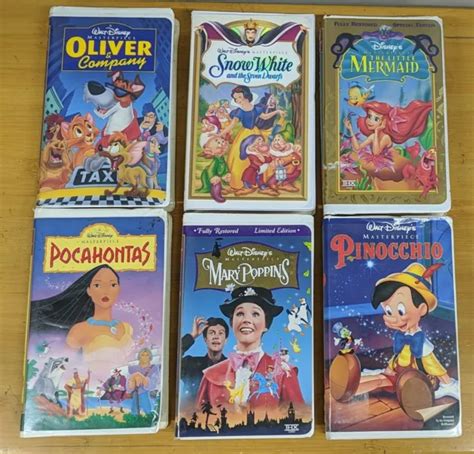 Walt Disney Vhs Tapes Masterpiece Collection Pinocchio Snow