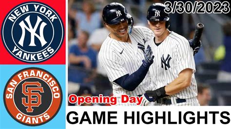 New York Yankees Vs San Francisco Giants Full Game Highlights MLB