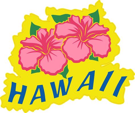 5in X 4 5in Flower Hawaii Bumper Sticker Car Vinyl Decal Truck Stickers