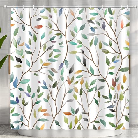 Amazon Jwxcbim Boho Sage Green Floral Shower Curtain Colorful