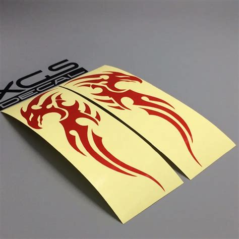 XGS DECAL Car decals a pair of dragons 15 x 5.5cm(each dragon siz) car ...