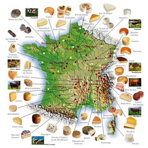 French Cheese Map Vivid Maps