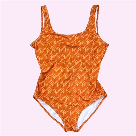 Monogram Bathing Suit In Orange ®beach Bikini