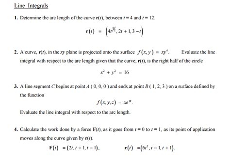 Solved Determine The Are Length Of The Curve R T Between T