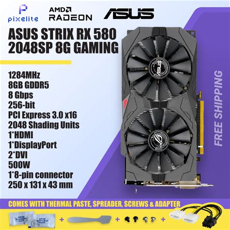 Used Asus Rx 580 Rx580 2048sp 8g 8gb D5 Dual Fan Amd Graphic Graphics Card Grafik Cards Stock