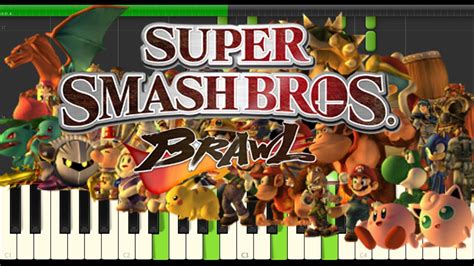 Super Smash Bros Brawl Main Theme Piano Youtube