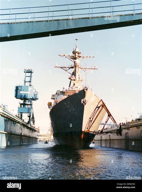 Bow On View Of The Us Navy Usn Arleigh Burke Class Flight Iia