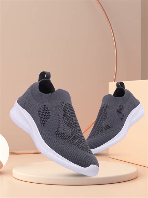 Buy Crew Street Men Grey Woven Design Slip On Sneakers Casual Shoes For Men 18384476 Myntra