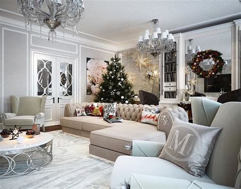 A Living Room Filled With Furniture And A Christmas Tree