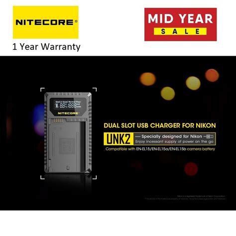 Mid Year Sale 2023 Nitecore UNK2 Dual Battery USB Charger With LCD