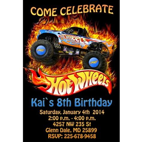 Hot Wheels Birthday Party Invitations | Drevio Invitations Design