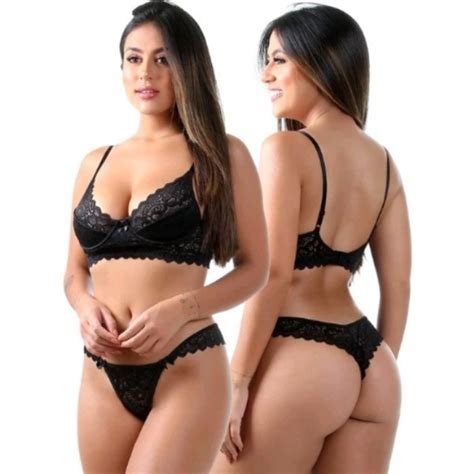 Kit 5 Conjunto Lingerie Sem Bojo Com Aro Calcinha Tanga De Renda Kln Moda Feminina Shopee Brasil