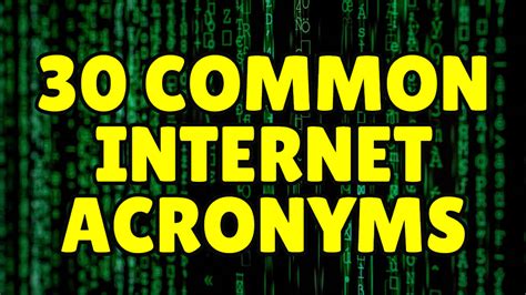 30 Common Internet Acronyms In English Espresso English