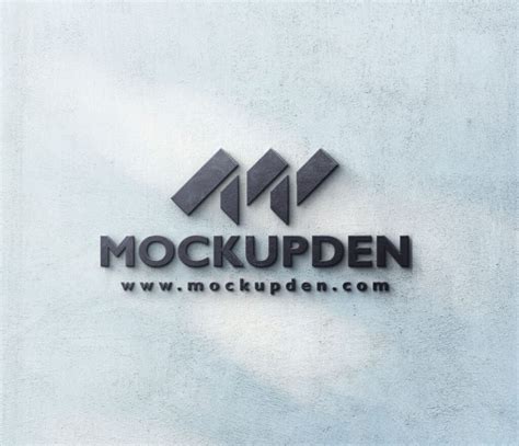 24 Best Free 3d Wall Logo Mockup Psd Templates Mockup Den