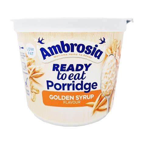 Ambrosia Ready to Eat Porridge Golden Syrup Flavour 210g – Blighty's British Store