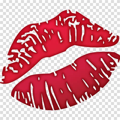 Red Lips Emoji Air Kiss Sticker Kiss Transparent Background PNG