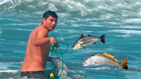 COMO SE PESCA CON RED EN EL MAR PESCA CON RED Net Fishing In The