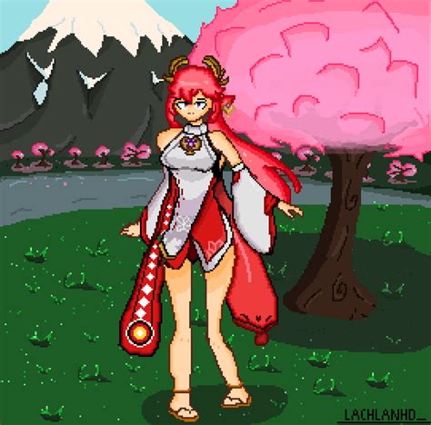 Yae Miko - Genshin Impact (OC) : r/PixelArt
