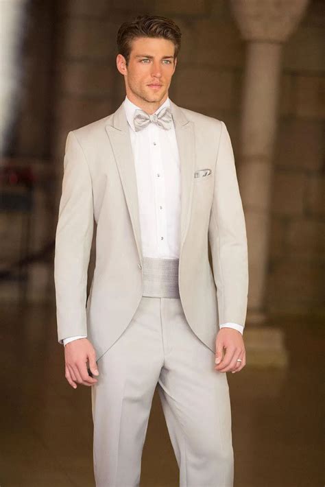 Custom Made Cream Colored Groom Wedding Suitsbespoke Men Suittailored