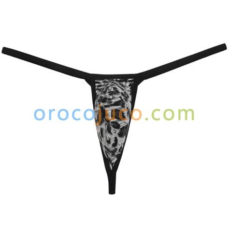 Sexy Herren Unterwäsche G String Tanga Extreme Leopardenmuster T Back Micro Bikini Tanga MU N
