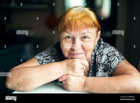 Portrait Of An Mature Red Haired Woman Stock Photo Alamy