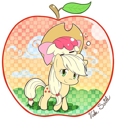 2755334 Safe Artistbanzatou Apple Bloom Applejack Earth Pony