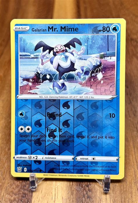 Galarian Mr Mime 034 163 Reverse Holo Battle Styles Pokemon Card NM EBay