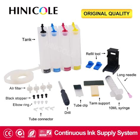 4 Color Continuous Ink Supply System CISS For Canon DIY CISS Tank For