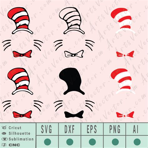 The Cat In The Hat Dr Seuss Svg Eps Dxf Png Ai Instant Download