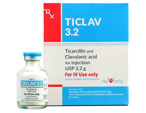 TICLAV 3.2 - TICARCILLIN AND CLAVULANIC ACID FOR INJECTION USP 3.2 g ...