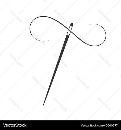 Sewing needle Royalty Free Vector Image - VectorStock