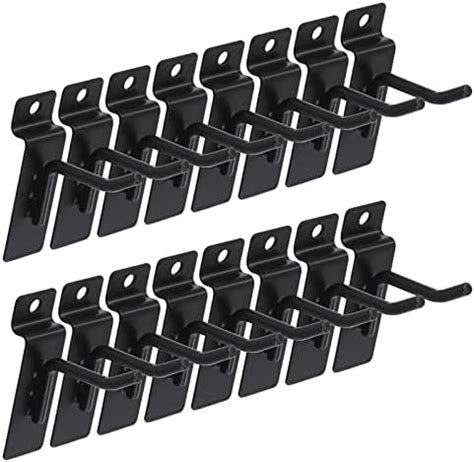 Keadic 20Pcs 2 Slatwall Hooks Set Heavy Duty Slat Wall Shelf Brackets