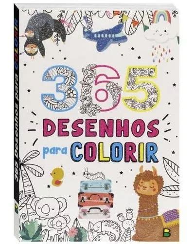 Livro Infantil 365 Desenhos Para Colorir Capa C Glitter