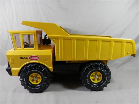 Vintage Mighty Tonka Dump Truck Pressed Steel Metal Toy 1970s Yellow