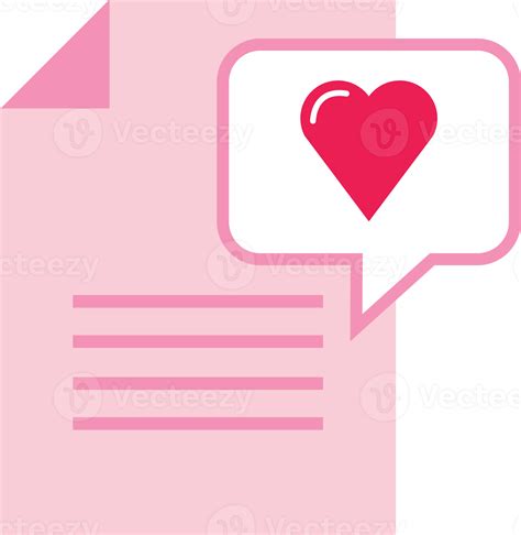 Isolate Valentines Day Pink Love Letter Flat Icon Valentines Element 17173541 Png