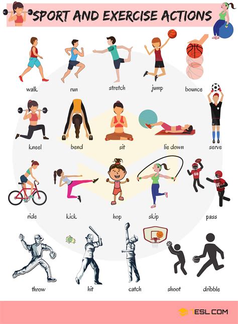 Learn Sport And Exercise Verbs In English Eslbuzz