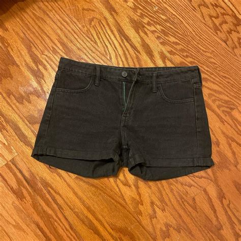 Perfect Regular Waist Black Denim Shorts From Handm Depop