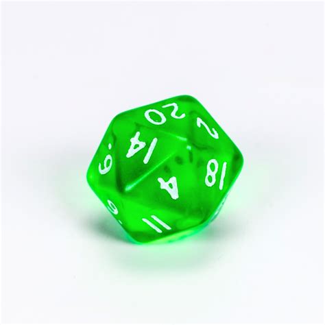 Gem D20 Poly Dice Green Em4miniatures