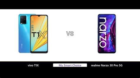 Vivo T1x Vs Realme Narzo 30 Pro 5g My Smart Choice Youtube