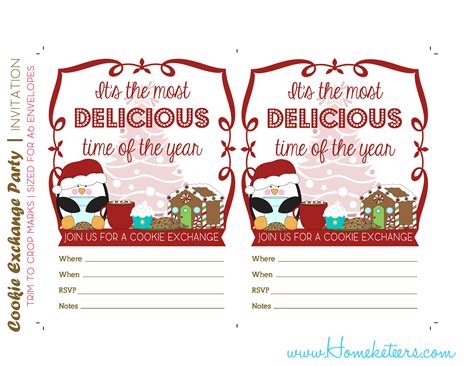 9 Best Images of Printable Cookie Exchange Invitations - Cookie ...