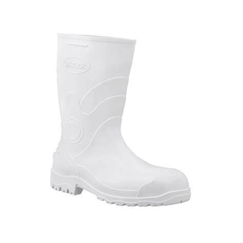 Bota De PVC Cano Curto Branca N40 BRACOL