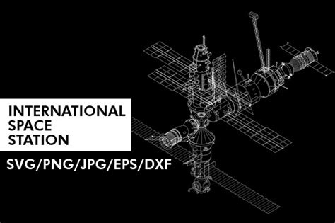 International Space Station Blueprint Graphic By Atomic Chinook