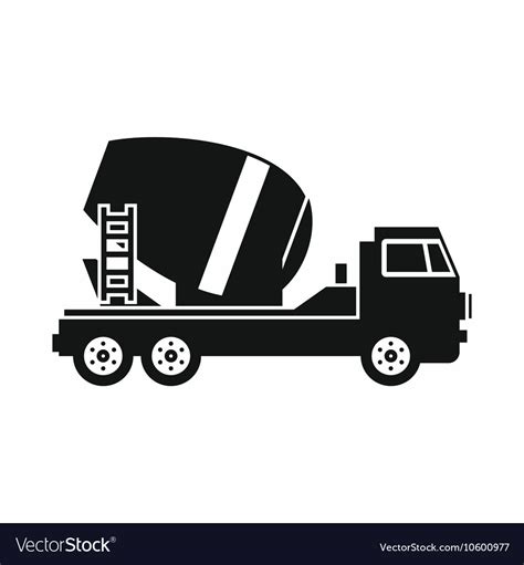 Concrete Mixer Truck Icon Simple Style Royalty Free Vector