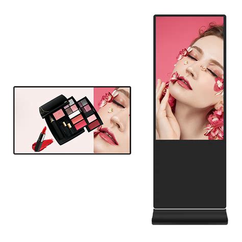 Indoor 55 Inch Advertising Player Touch Screen Floor Stand Kiosk 4K