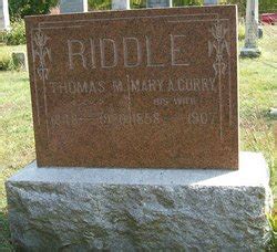 Thomas Mccall Riddle M Morial Find A Grave