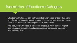 Bloodborne Pathogens Diseases And Transmission Ppt