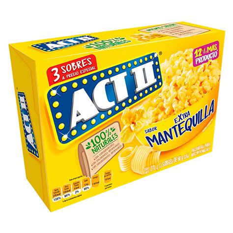 Act II Palomitas de Maíz para Microondas Sabor Extra Mantequilla Precio