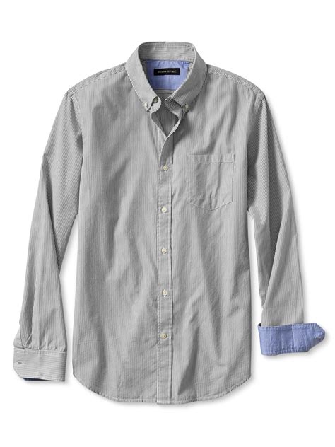 Banana Republic Slim Fit Soft Wash Micro Stripe Button Down Shirt In