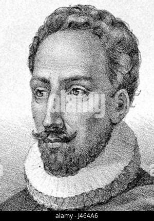 Miguel De Cervantes Lithography Cropped Stock Photo Alamy